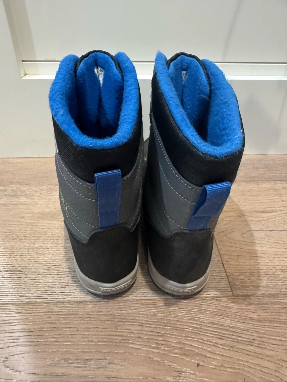 Merrell Kids Gray, Black & Blue Waterproof Winter Boot